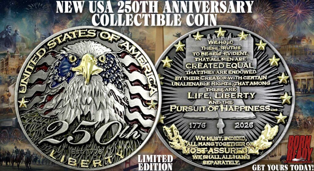 USA 250th Birthday Coin
