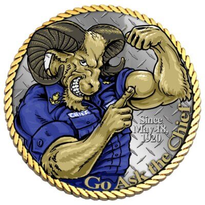 Go Ask the Chief Since May 18,1920 Coast Guard Veteran 3-18 Inch Custom Decal Sticker