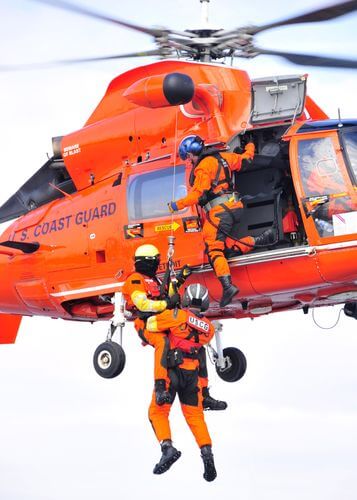Coast Guard SAR suspends high above during training exercises 