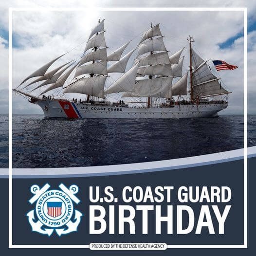 US Coast Guard Birthday sailing cutter takes the waves