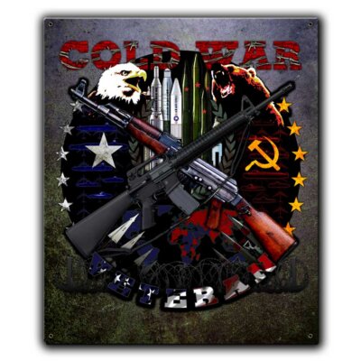 Cold War Veteran Coast Guard Military Custom 12 x 15 Vintage Sign