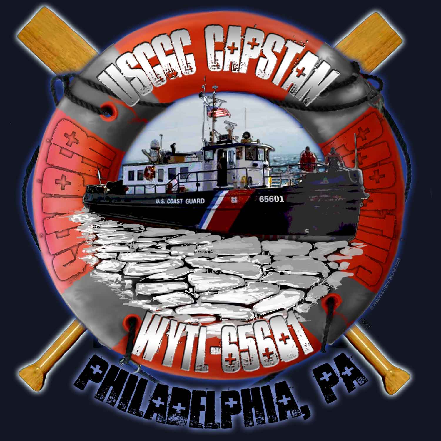 USCGC Capstan WYTL-65601 Semper Paratus Coast Guard Veteran 3-18 Inch Custom Decal Sticker